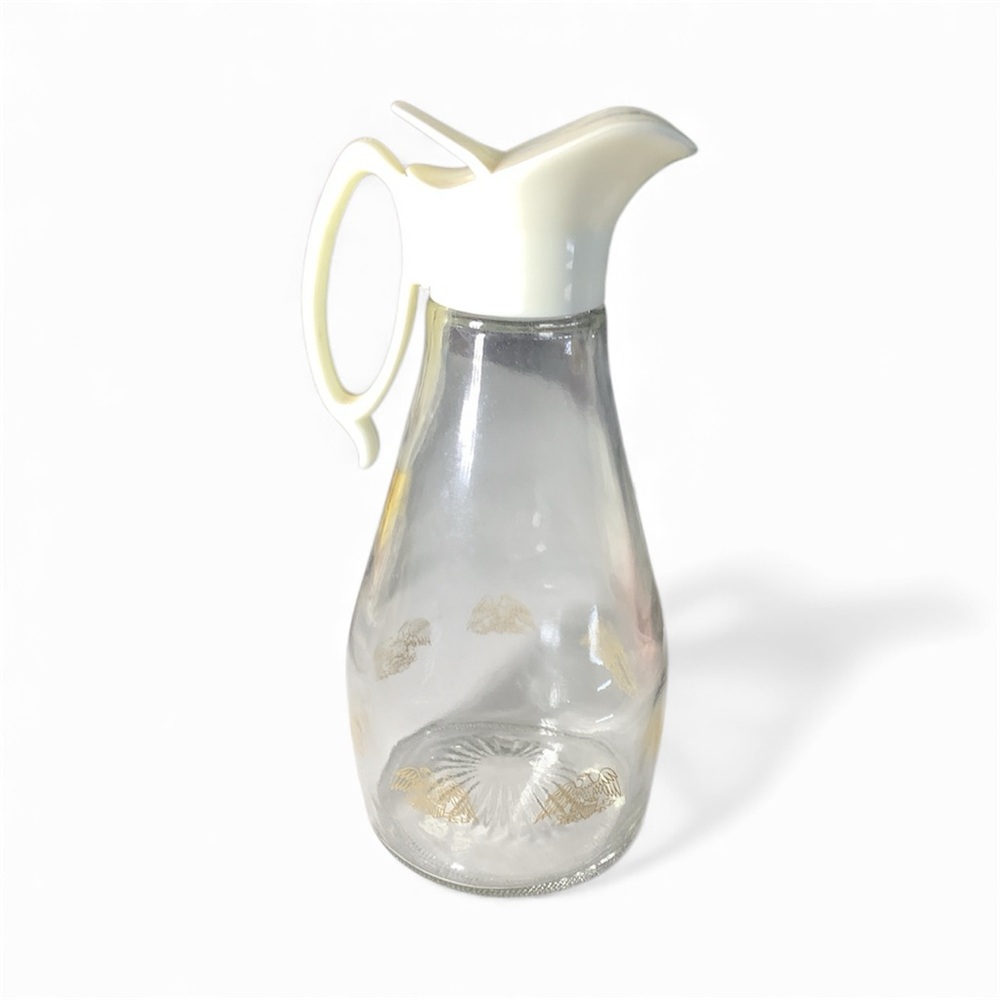 Log Cabin Syrup Glass Pouring Container